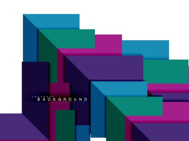 Çok renkli soyut geometrik şekiller, geometri arka plan web afiş için