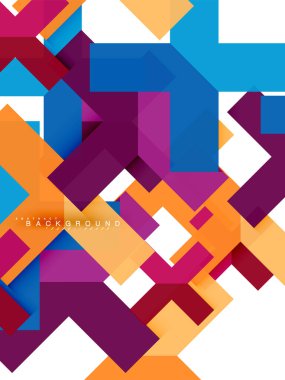 Çok renkli soyut geometrik şekiller, geometri arka plan web afiş için