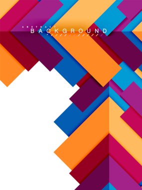 Çok renkli soyut geometrik şekiller, geometri arka plan web afiş için