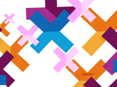 Çok renkli soyut geometrik şekiller, geometri arka plan web afiş için