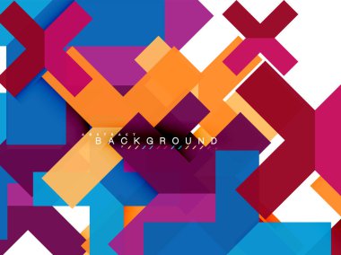 Çok renkli soyut geometrik şekiller, geometri arka plan web afiş için