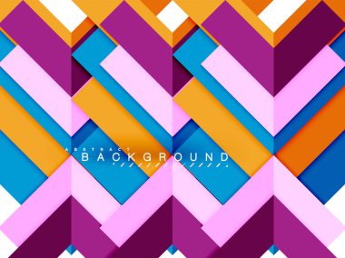 Çok renkli soyut geometrik şekiller, geometri arka plan web afiş için