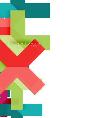 Çok renkli soyut geometrik şekiller, geometri arka plan web afiş için