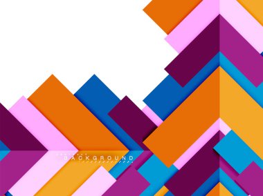 Çok renkli soyut geometrik şekiller, geometri arka plan web afiş için