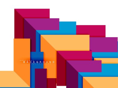 Çok renkli soyut geometrik şekiller, web reklam, iş sunumu, reklamlar paket, geometri arka plan şablonu, duvar kağıdı yazdırma