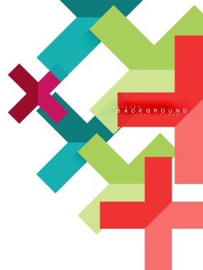 Çok renkli soyut geometrik şekiller, geometri arka plan web afiş için