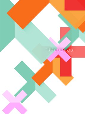 Çok renkli soyut geometrik şekiller, geometri arka plan web afiş için