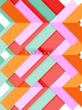 Çok renkli soyut geometrik şekiller, geometri arka plan web afiş için