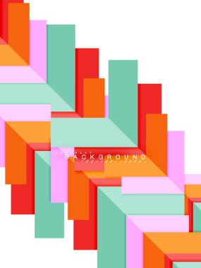 Çok renkli soyut geometrik şekiller, geometri arka plan web afiş için