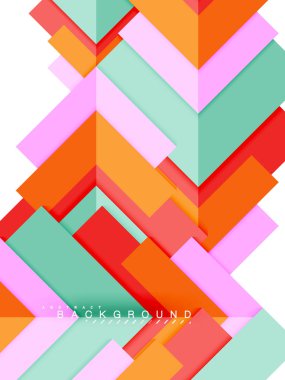 Çok renkli soyut geometrik şekiller, geometri arka plan web afiş için