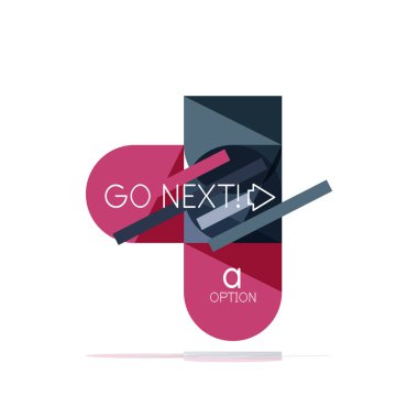 En az daire temiz soyut seçeneği adım Infographic tasarım öğesi, geometrik şekiller - Tur kareler, daireler ve satırları düzeni ile örnek metin