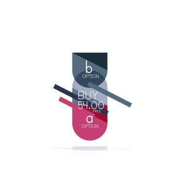 En az daire temiz soyut seçeneği adım Infographic tasarım öğesi, geometrik şekiller - Tur kareler, daireler ve satırları düzeni ile örnek metin