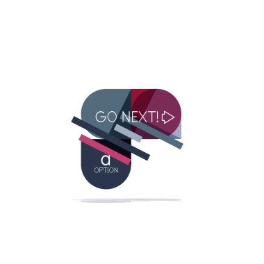 En az daire temiz soyut seçeneği adım Infographic tasarım öğesi, geometrik şekiller - Tur kareler, daireler ve satırları düzeni ile örnek metin