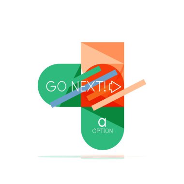 En az daire temiz soyut seçeneği adım Infographic tasarım öğesi, geometrik şekiller - Tur kareler, daireler ve satırları düzeni ile örnek metin