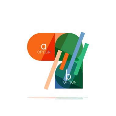 En az daire temiz soyut seçeneği adım Infographic tasarım öğesi, geometrik şekiller - Tur kareler, daireler ve satırları düzeni ile örnek metin