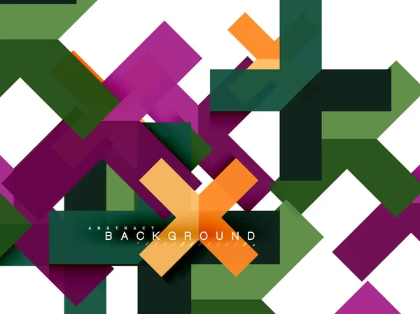 Mehrfarbige abstrakte geometrische Formen, geometrischer Hintergrund für Web-Banner — Stockvektor