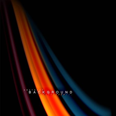 Sıvı karıştırma renkler dalga arka plan tasarlamak vektör. Renkli örgü dalgalar