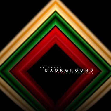 Sıvı çok renkli çizgilerle oluşturulan geometrik şekiller