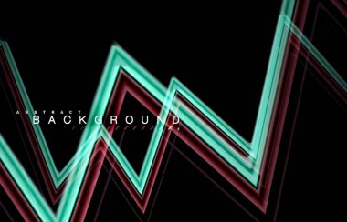 Sıvı çok renkli çizgilerle oluşturulan geometrik şekiller