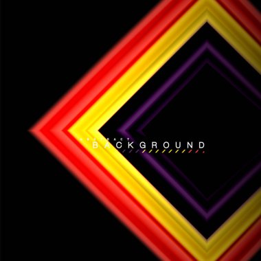 Sıvı çok renkli çizgilerle oluşturulan geometrik şekiller