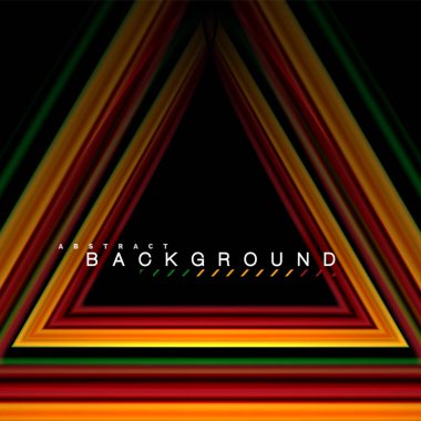 Sıvı çok renkli çizgilerle oluşturulan geometrik şekiller