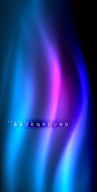 Neon parlayan dalga, sihirli enerji ve ışık arka plan