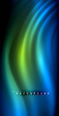 Neon parlayan dalga, sihirli enerji ve ışık arka plan