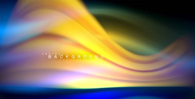 Neon parlayan dalga, sihirli enerji ve ışık arka plan