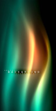 Neon parlayan dalga, sihirli enerji ve ışık arka plan