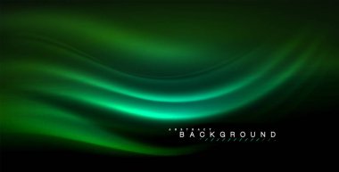 Neon parlayan dalga, sihirli enerji ve ışık arka plan