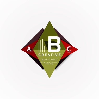 Kağıt seçeneği adımları diyagram Infographic düzeni