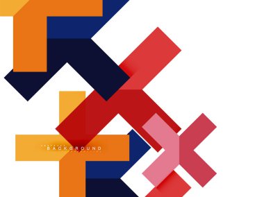 Çok renkli soyut geometrik şekiller, geometri arka plan web afiş için