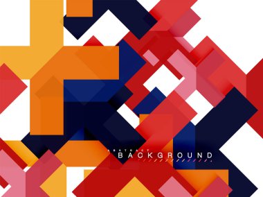 Çok renkli soyut geometrik şekiller, geometri arka plan web afiş için