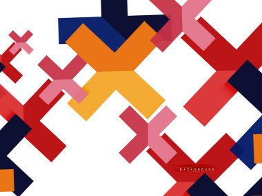 Çok renkli soyut geometrik şekiller, geometri arka plan web afiş için