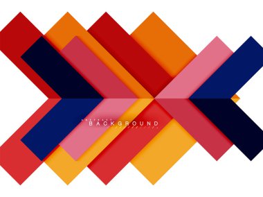 Çok renkli soyut geometrik şekiller, geometri arka plan web afiş için