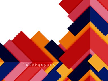 Çok renkli soyut geometrik şekiller, geometri arka plan web afiş için