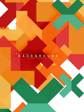 Çok renkli soyut geometrik şekiller, geometri arka plan web afiş için