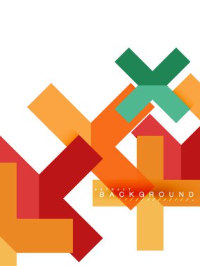 Çok renkli soyut geometrik şekiller, geometri arka plan web afiş için