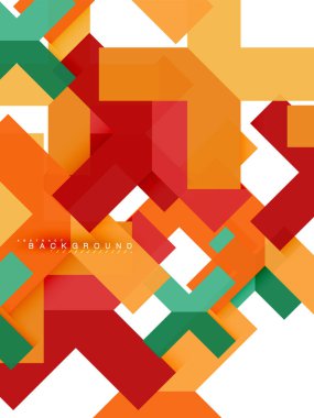 Çok renkli soyut geometrik şekiller, geometri arka plan web afiş için