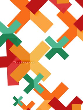 Çok renkli soyut geometrik şekiller, geometri arka plan web afiş için