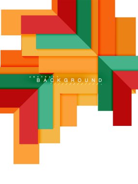 Çok renkli soyut geometrik şekiller, geometri arka plan web afiş için