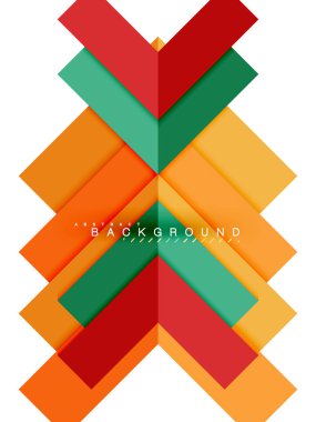 Çok renkli soyut geometrik şekiller, geometri arka plan web afiş için