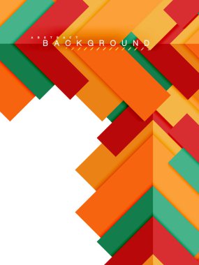 Çok renkli soyut geometrik şekiller, geometri arka plan web afiş için