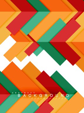Çok renkli soyut geometrik şekiller, geometri arka plan web afiş için