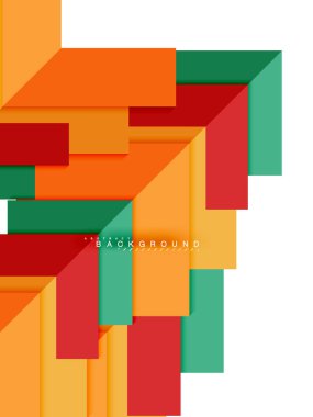Çok renkli soyut geometrik şekiller, geometri arka plan web afiş için