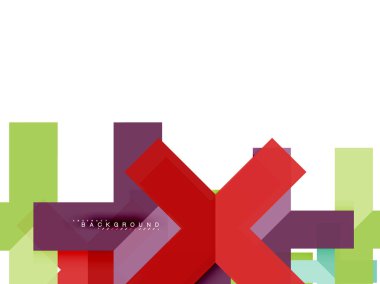 Çok renkli soyut geometrik şekiller, geometri arka plan web afiş için