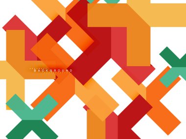 Çok renkli soyut geometrik şekiller, geometri arka plan web afiş için