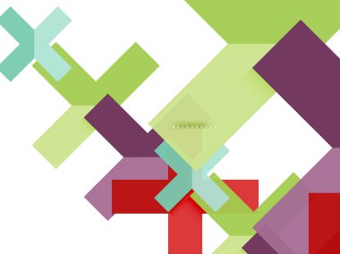 Çok renkli soyut geometrik şekiller, geometri arka plan web afiş için