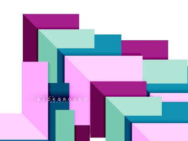 Çok renkli soyut geometrik şekiller, geometri arka plan web afiş için