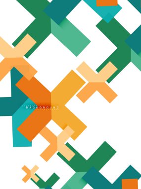 Çok renkli soyut geometrik şekiller, geometri arka plan web afiş için